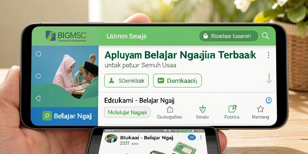 Antarmuka aplikasi BIGMSG yang ramah pengguna untuk belajar Ngaji.