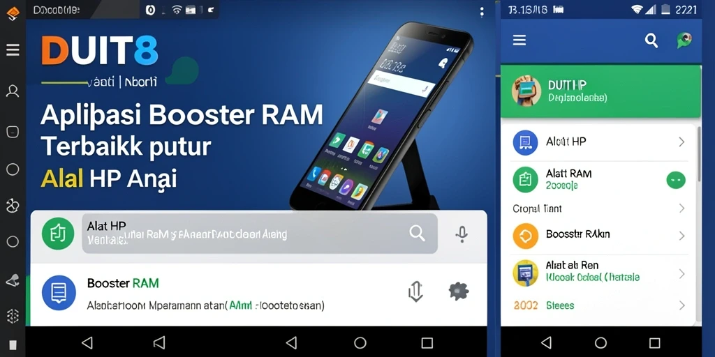 Antarmuka DUIT8 yang sederhana dan fungsional sebagai aplikasi Booster RAM.