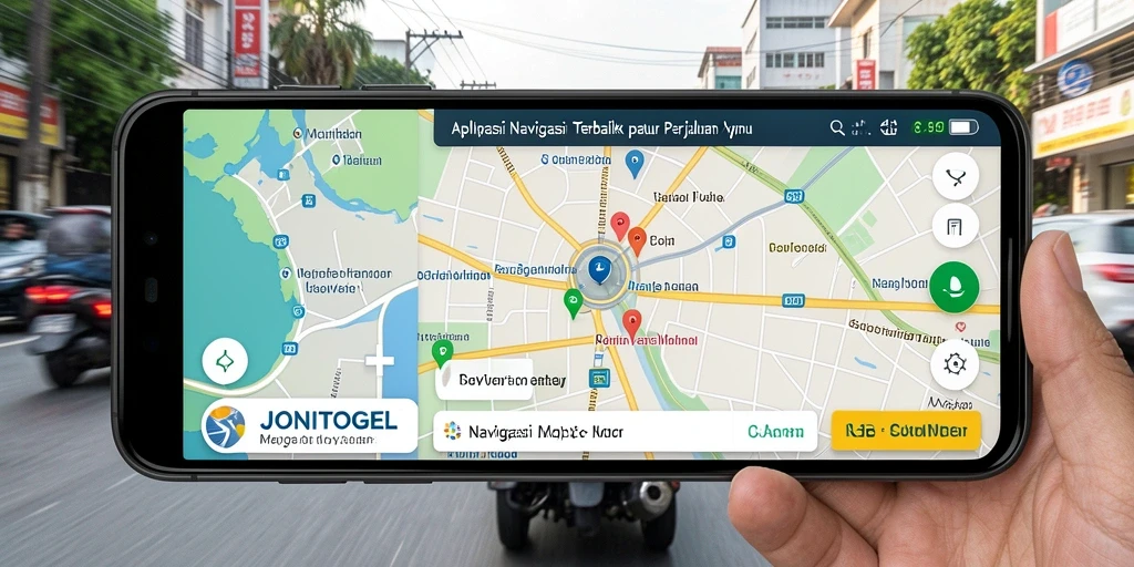 Tampilan antarmuka JONITOGEL untuk Navigasi Motor.