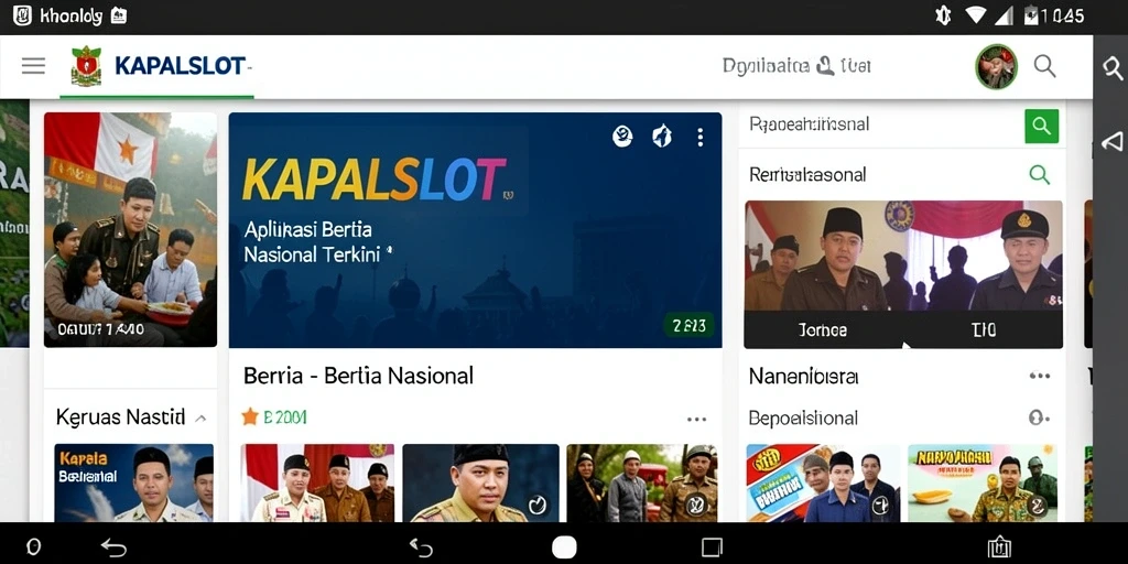 Tampilan antarmuka aplikasi KAPALSLOT yang menawan dan informatif.