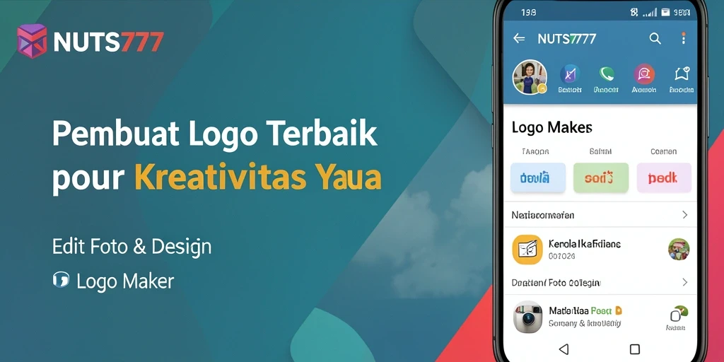 Antarmuka NUTS777 yang intuitif untuk membuat logo dengan mudah.
